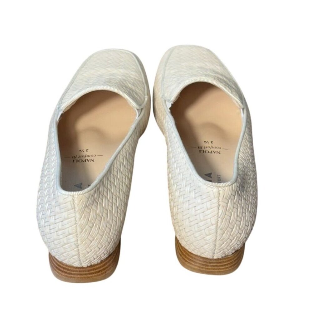 Hassia Womens Comfort Fit Woven Leather Loafers UK Size 3.5 Beige Slip-On Shoes - Picture 5 of 9